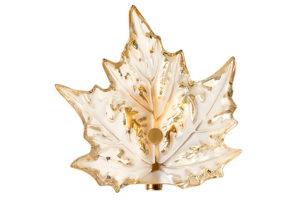 Lalique Champs-Elysees, настенное бра из хрусталя в виде кленового листа.