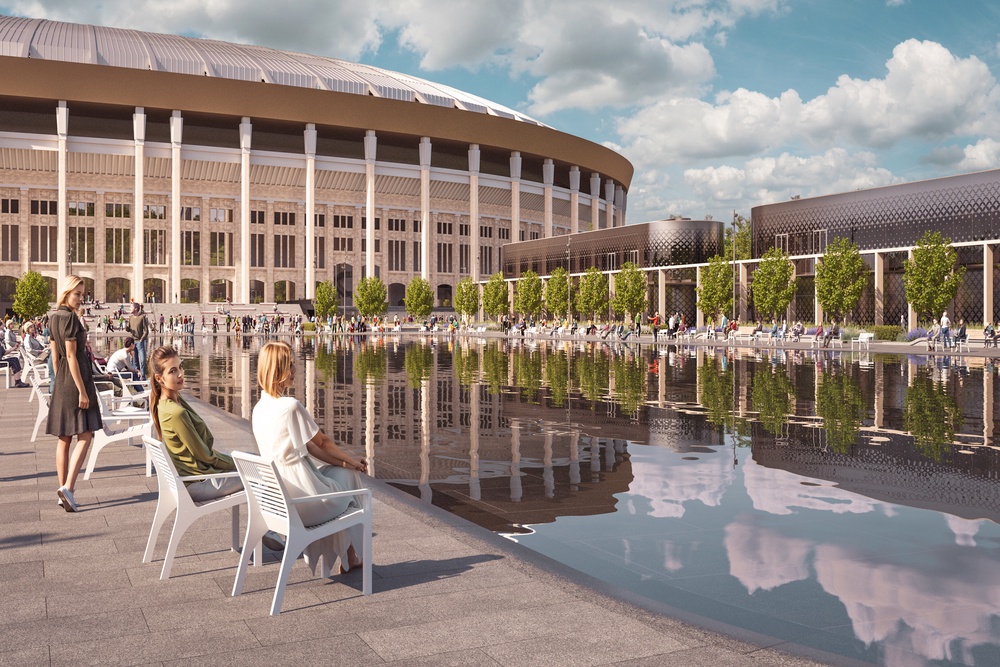 На территории комплекса "Лужники" завершается возведение современных павильонов