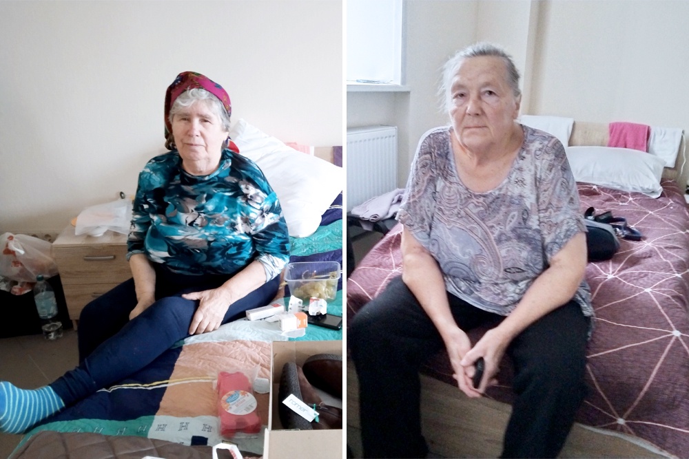 Эмма Васильевна (слева) и Нина Дмитриевна после Украины пункт временного размещения называют санаторием.