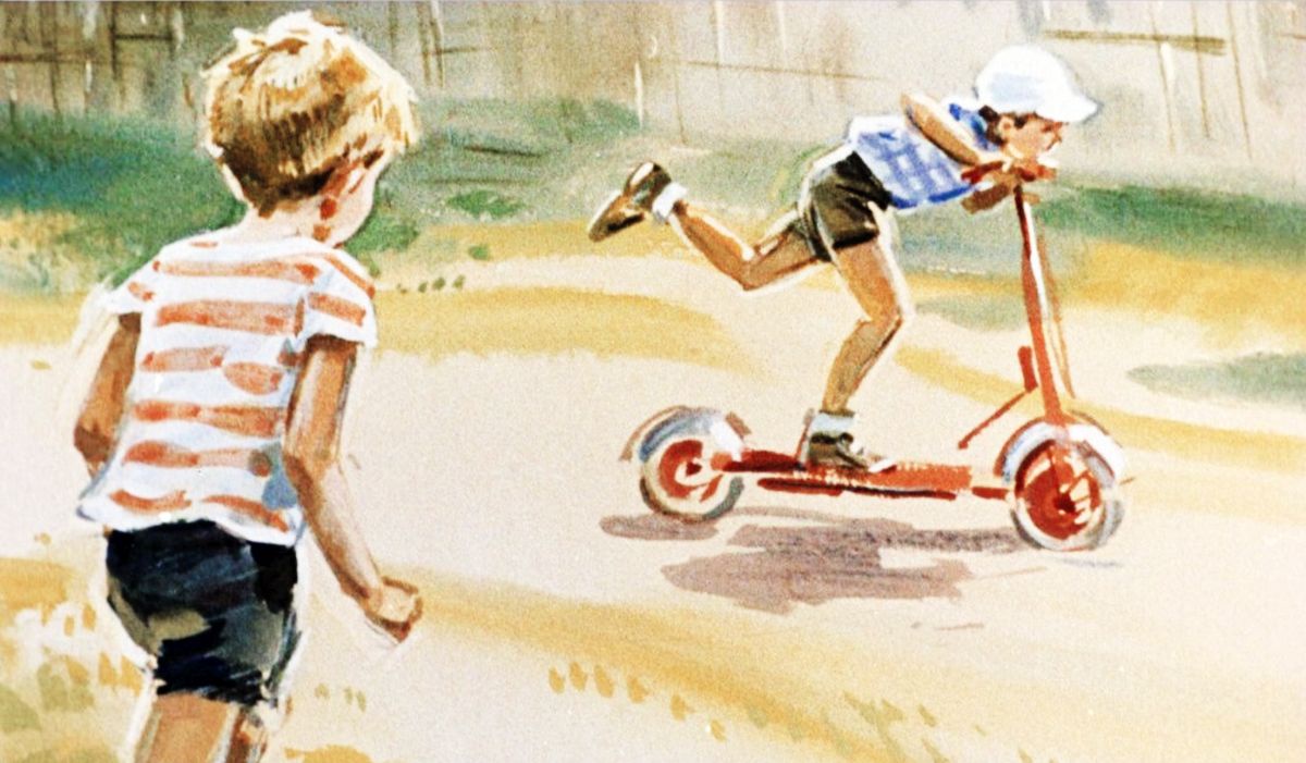 Кадр из диафильма "Месть". 1980 г.