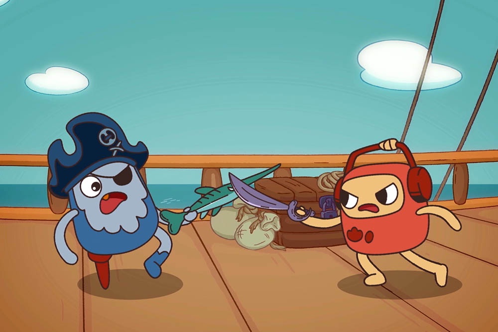 Пока люди заняты, их рюкзаки переживают приключения в мультфильме "Спина к спине".