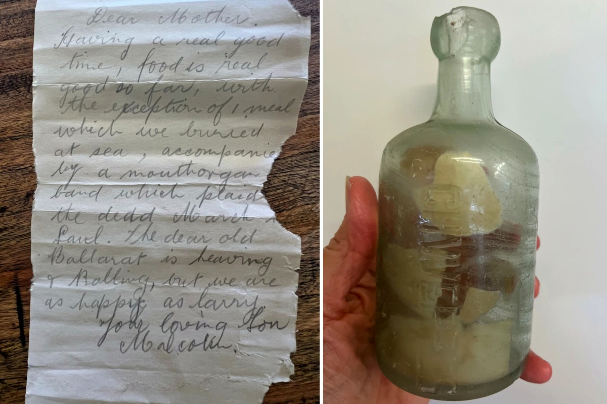 Внутри бутылки лежали письма, написанные карандашом рядовыми 27-летним Малкольмом Невиллом и 37-летним  Уильямом Харли, 15 августа 1916 года.