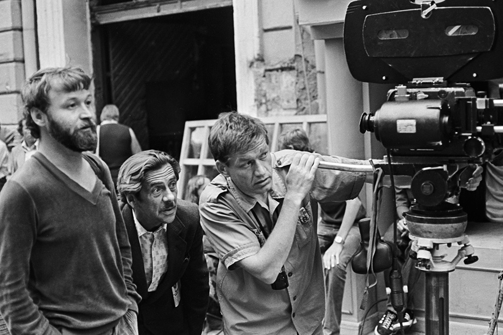 Валентин Куйк (слева) на съемках фильма "На арене Лурих" 