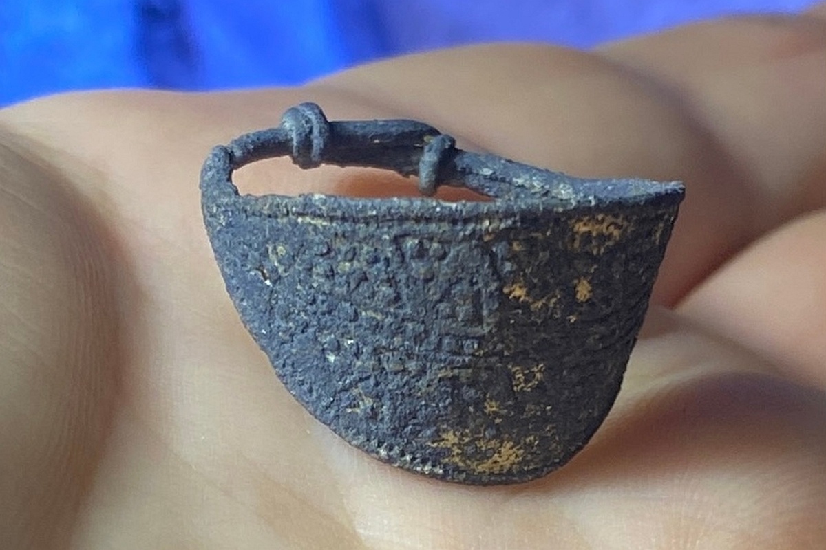 Раскопали бусы, инвентарь, скандинавскую фибулу в стиле Борре, позолоченный перстень и другие артефакты. Раскопали бусы, инвентарь, скандинавскую фибулу в стиле Борре, позолоченный перстень и другие артефакты.