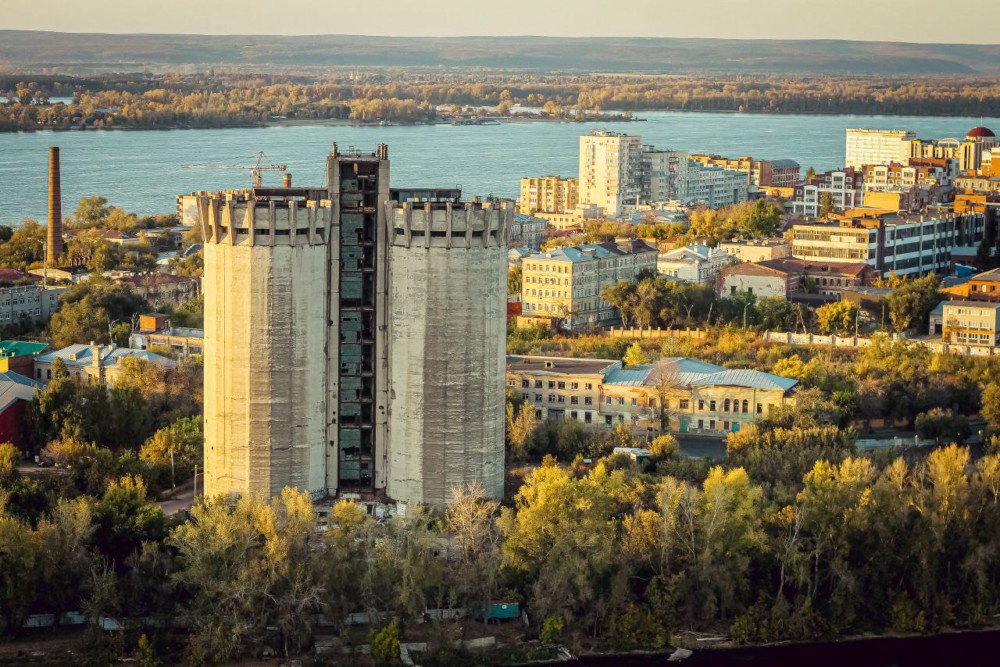 Элеватор - архитиктурная доминанта исторической части Самары
