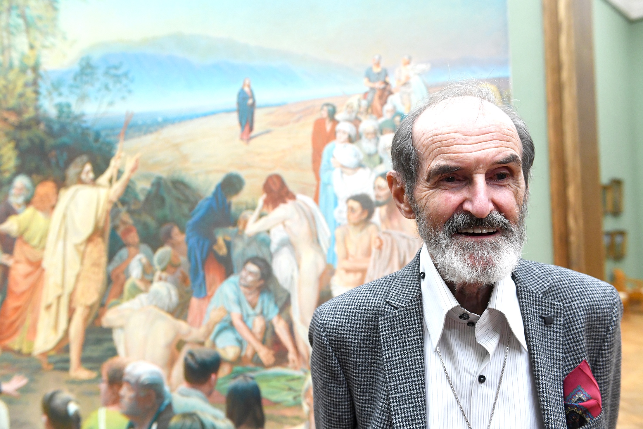 2017 год. Во время передачи картины "Картина и зрители" Третьяковской галерее.