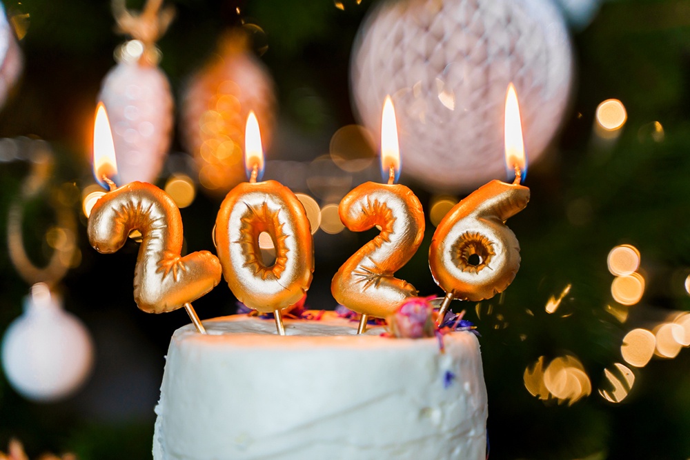 Свечи в виде числа 2026