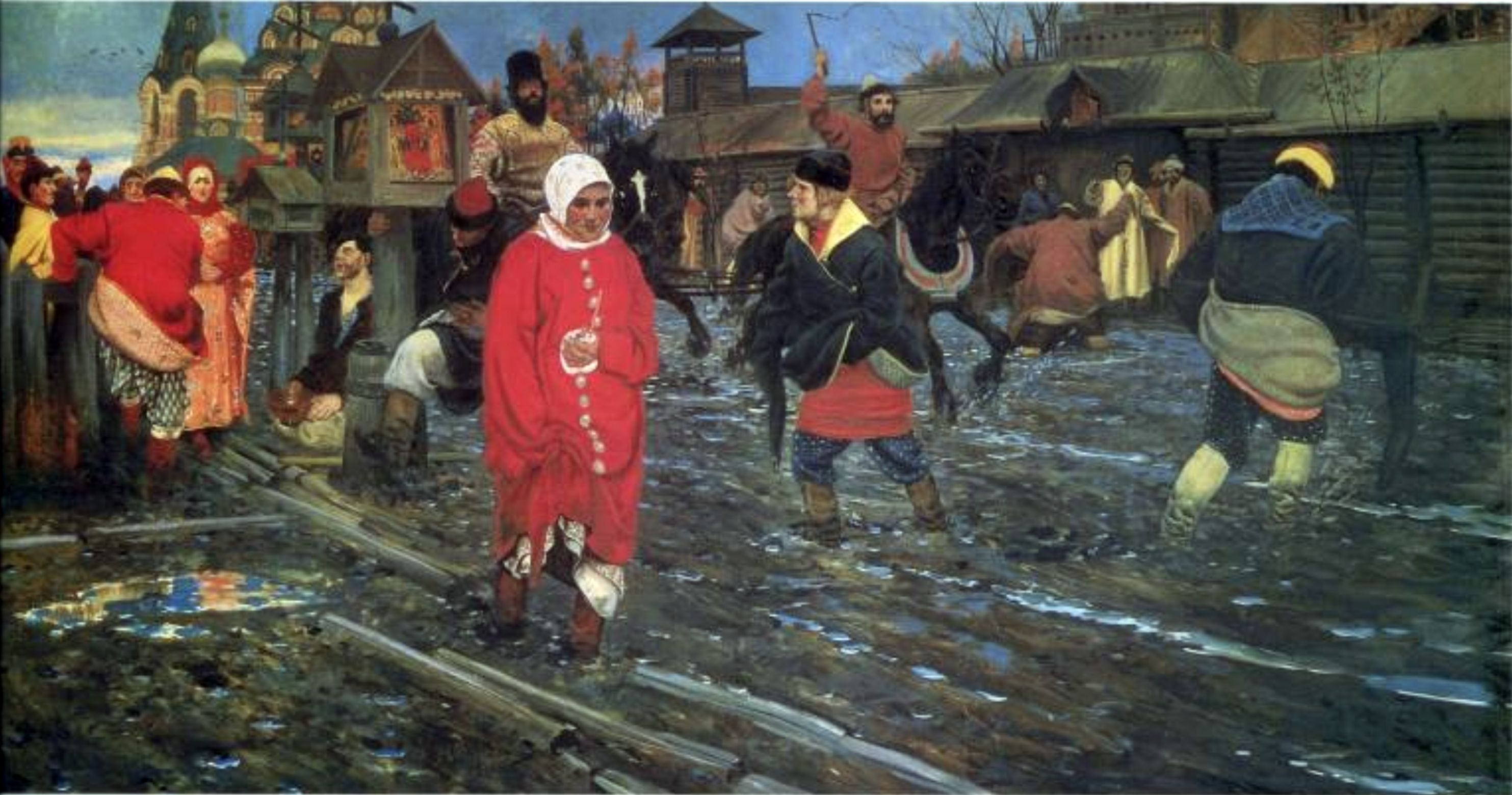 А. П. Рябушкин. Московская улица XVII века. 