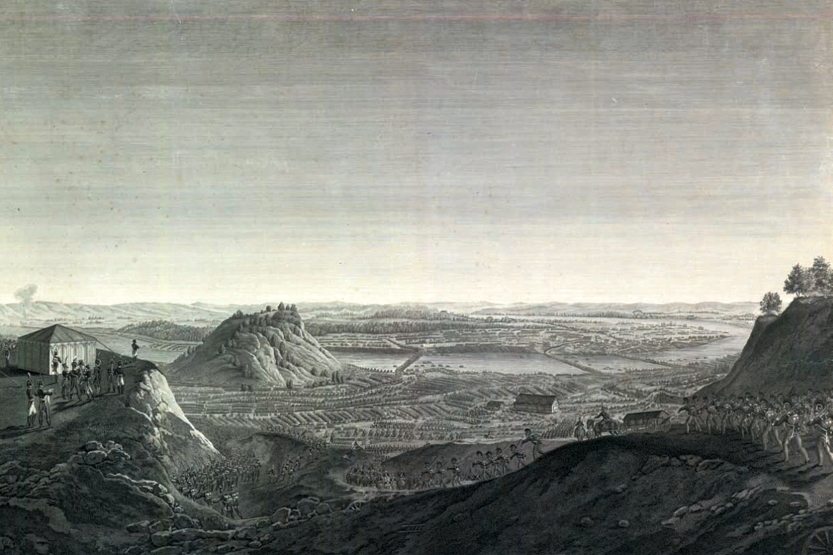 Переход через Неман 12 июня 1812 года и начало войны 1812, 1813 и 1814 годов. Гравюра исполнена в мастерской И. С. Клаубера по оригиналу Д. Бажетти. После 1814 г.