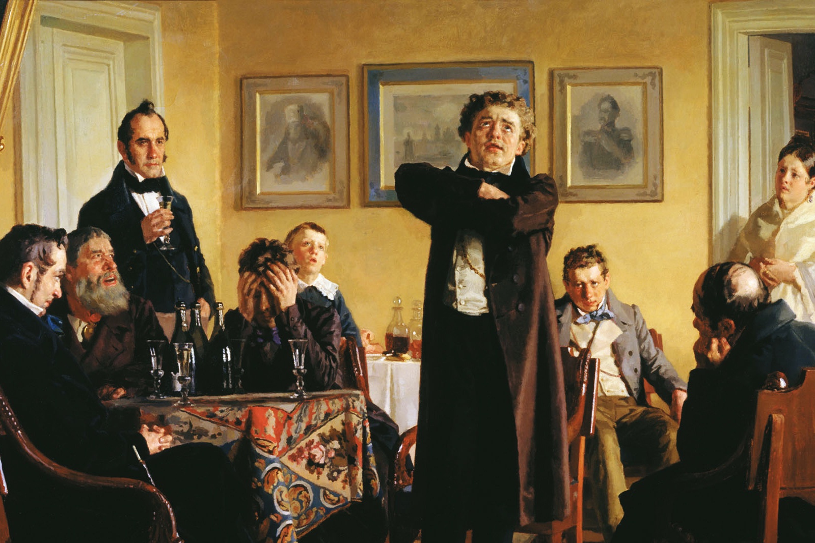 Н. Неврев. Мочалов среди своих почитателей. 1888