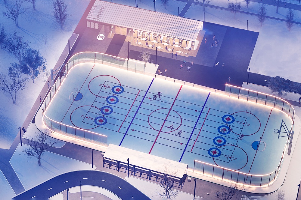 В парке у Святого озера открыли многофункциональную спортивную площадку