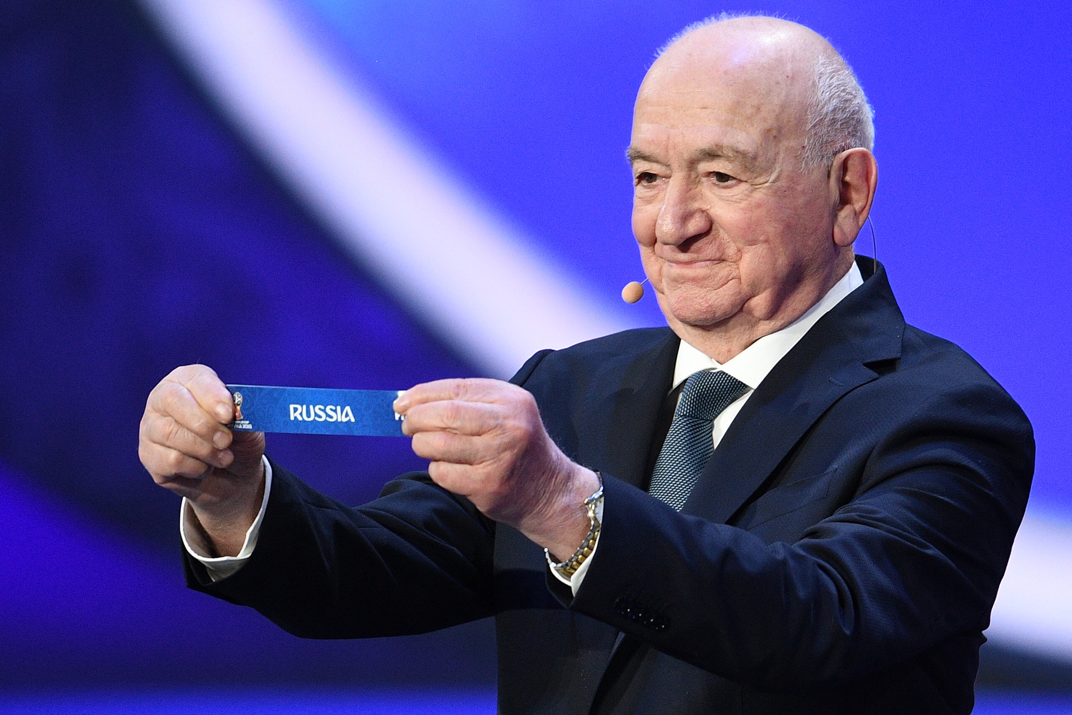 Никита Симонян на официальной жеребьевке чемпионата мира по футболу 2018.
<br>