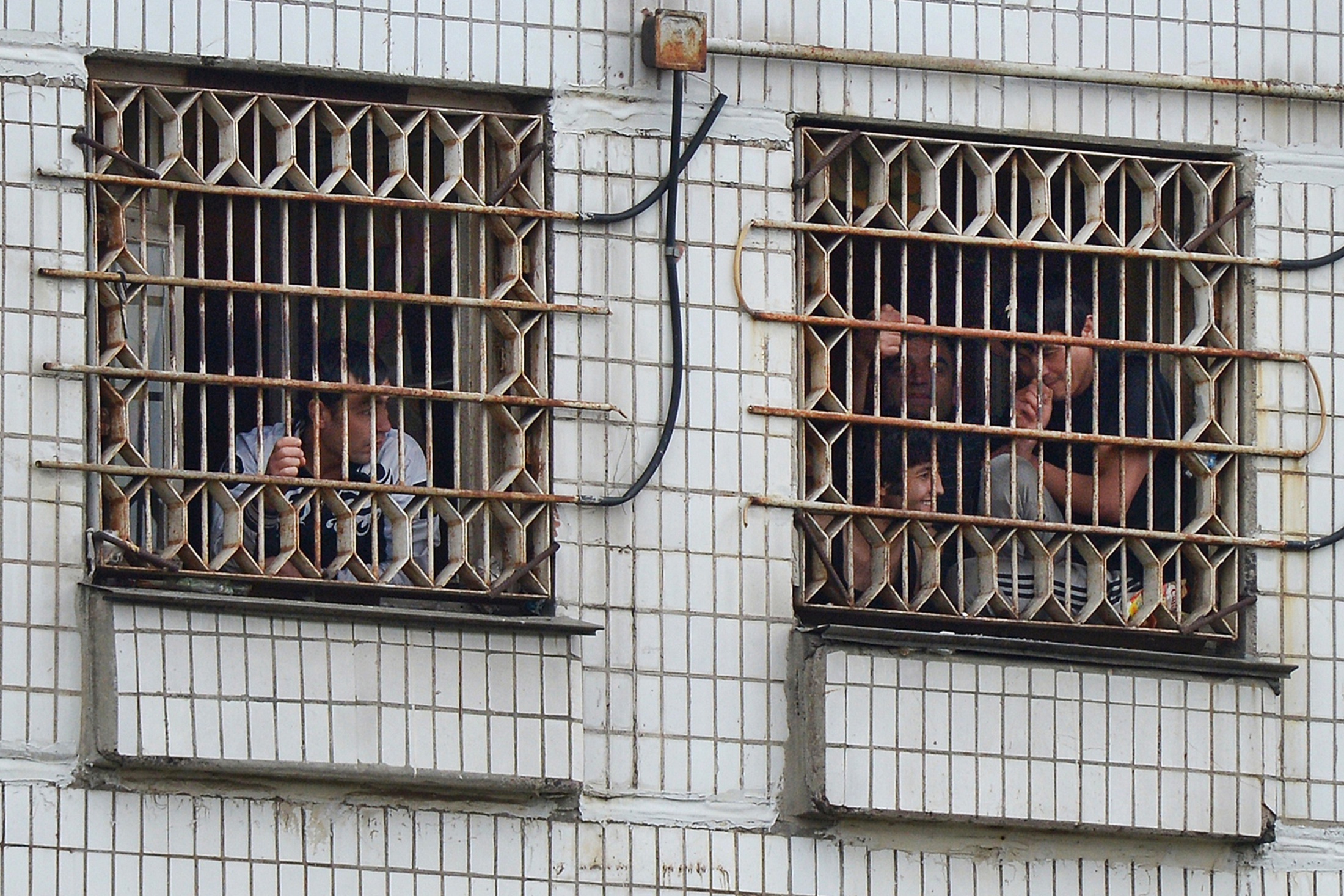 Мигранты, подлежащие депортации, в Центре содержания иностранных граждан №1 ГУВД по городу Москве.