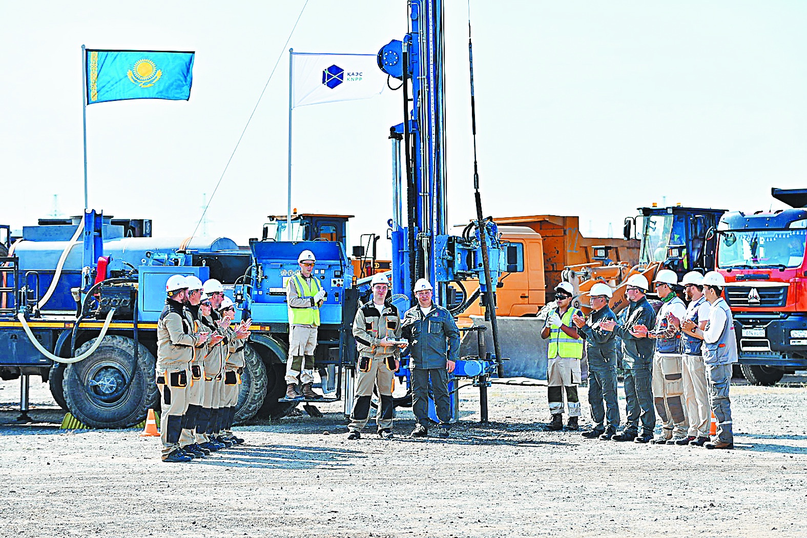 Момент начала изыскательских работ на территории, которая выбрана для сооружения первой атомной электростанции в Казахстане.