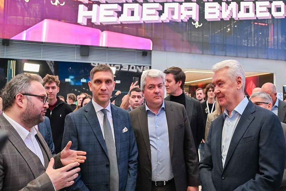 Мэр Москвы Сергей Собянин на открытии Московского кластера видеоигр и анимации.