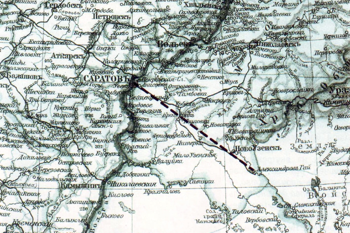 Трасса нефтепровода "Алгемба". 1920-1921 гг.