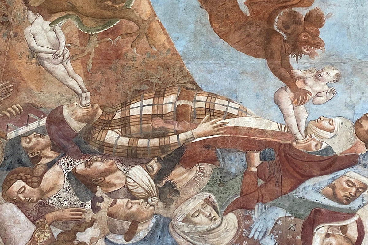  В период с 1347 по 1353 год чума убила миллионы людей по всей Европе. На фото: "Триумф смерти", приписывается Буонамико Буффальмакко (Пиза).