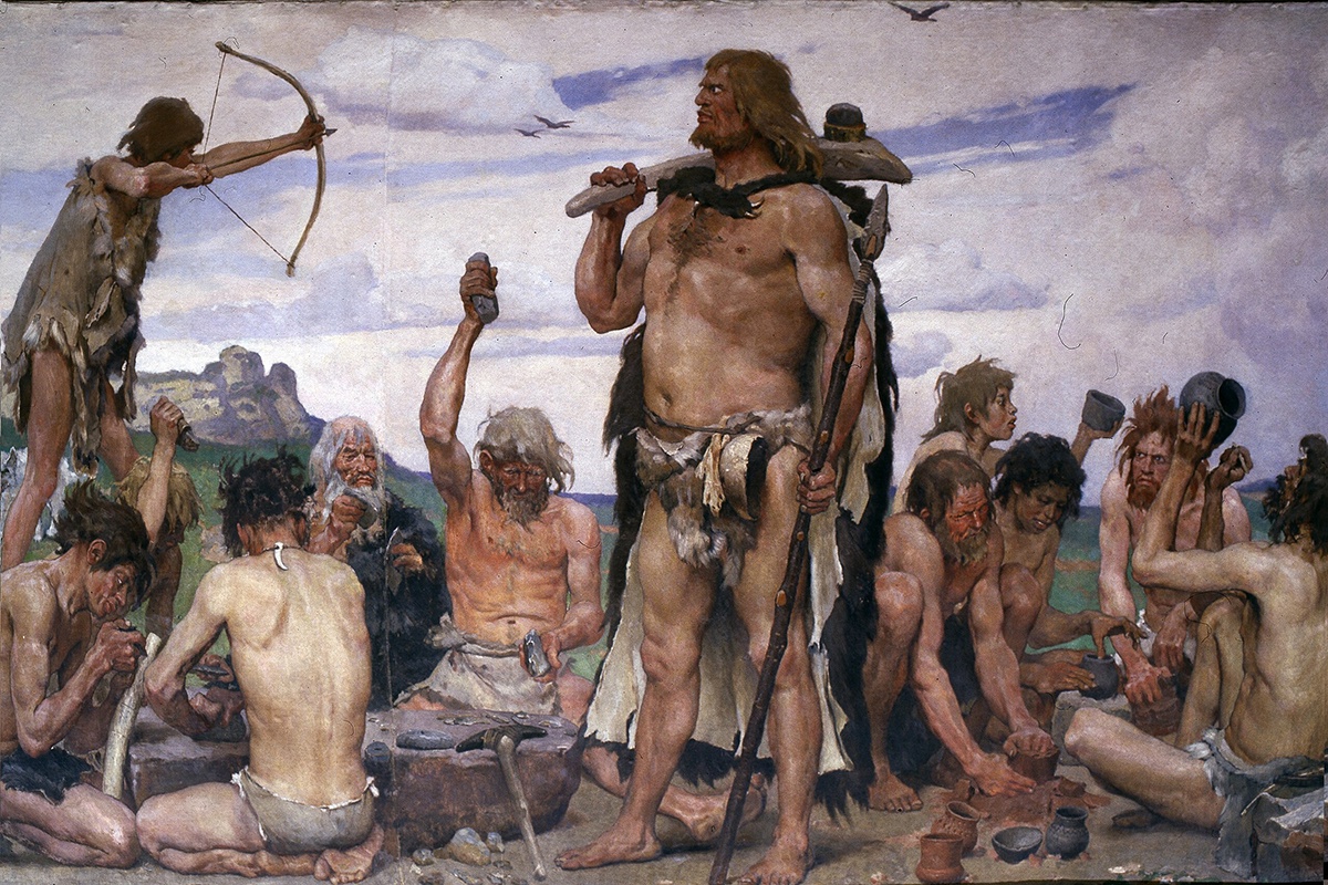 Древние люди питались разнообразно и использовали растительную пищу. 