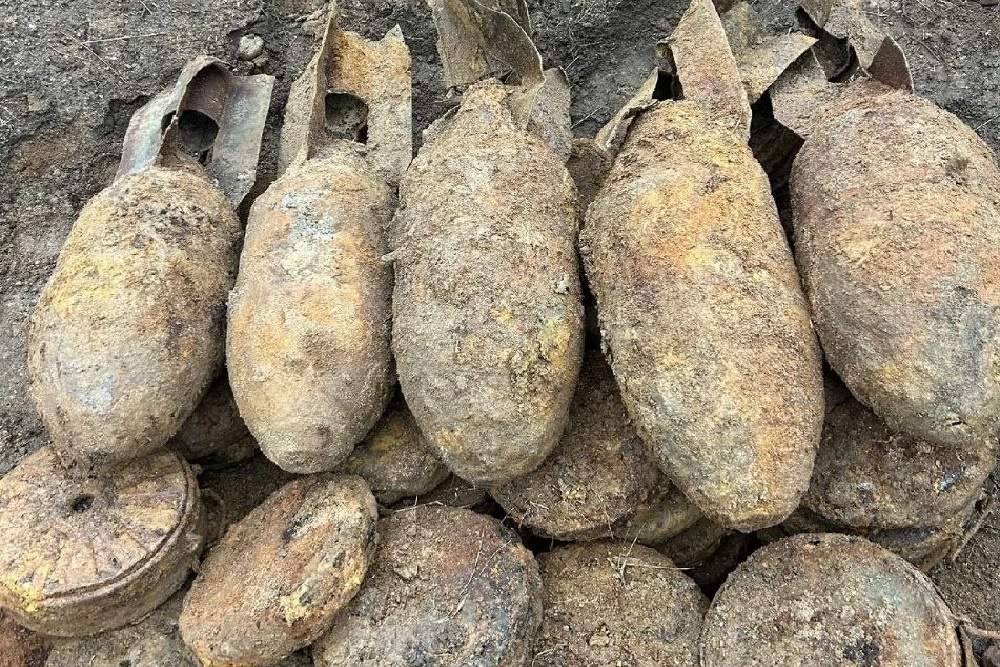 Бомбы и мины, обнаруженные в Ленобласти