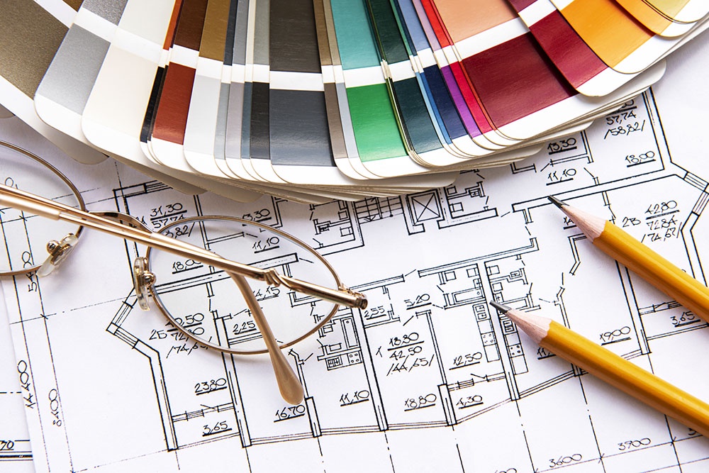 План комнат и  веер Пантон