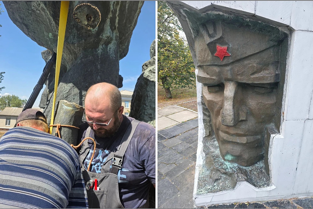 Андрей Дементьев с командой возвращают у жизни памятники Донбасса. Андрей Дементьев с командой возвращают у жизни памятники Донбасса.