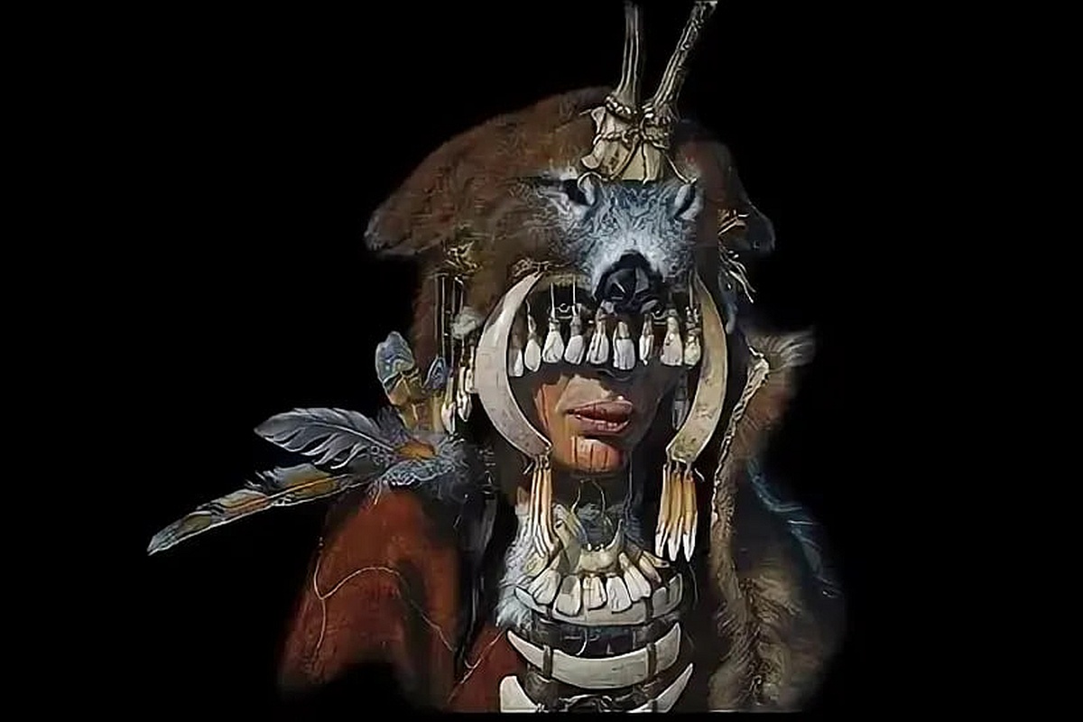 Графическая реконструкция образа 9000-летняя шаманки из Бад-Дюрренберга. Графическая реконструкция образа 9000-летняя шаманки из Бад-Дюрренберга.