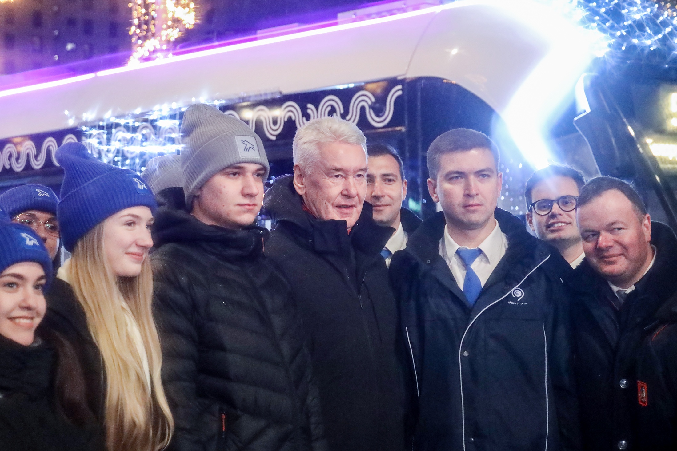 Собянин запустил новую линию вместе с пассажирами и работниками транспортного комплекса.