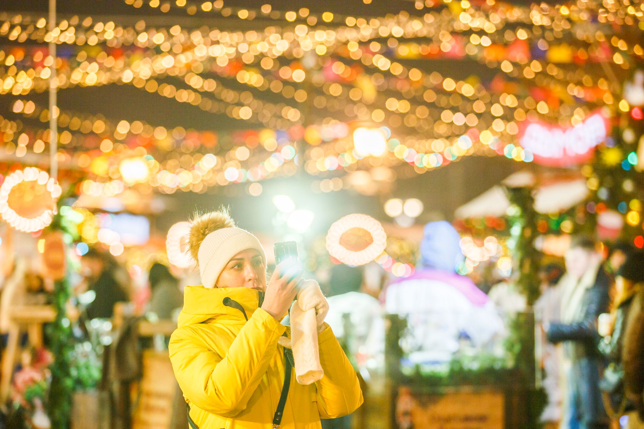 Новогодняя атмосфера на Красной площади.