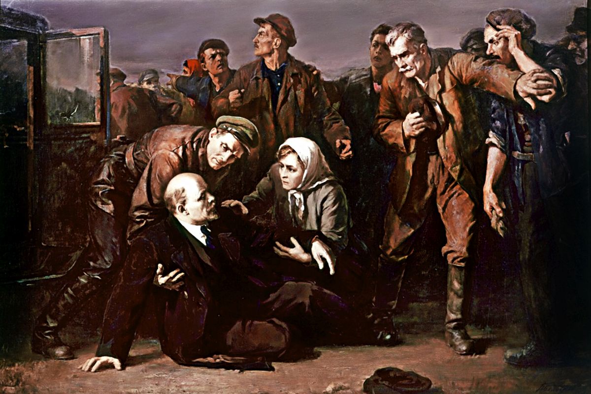 П. Белоусов. Покушение на В.И. Ленина в 1918 году. 1957 год.