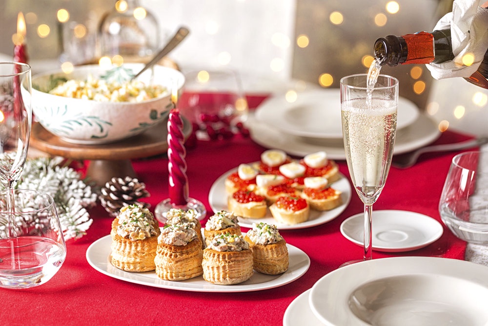 еда  на новогоднем столе