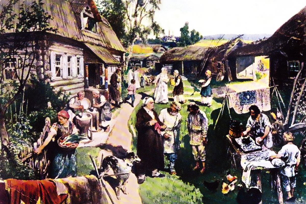 К. Лебедев. Помещичий быт. 1785 год.