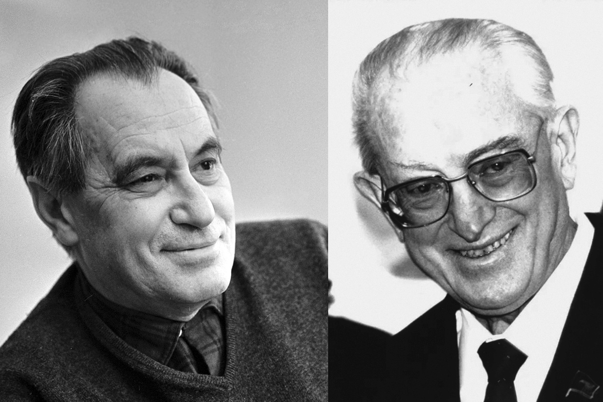 Валентин Катаев (слева) и Юрий Андропов.