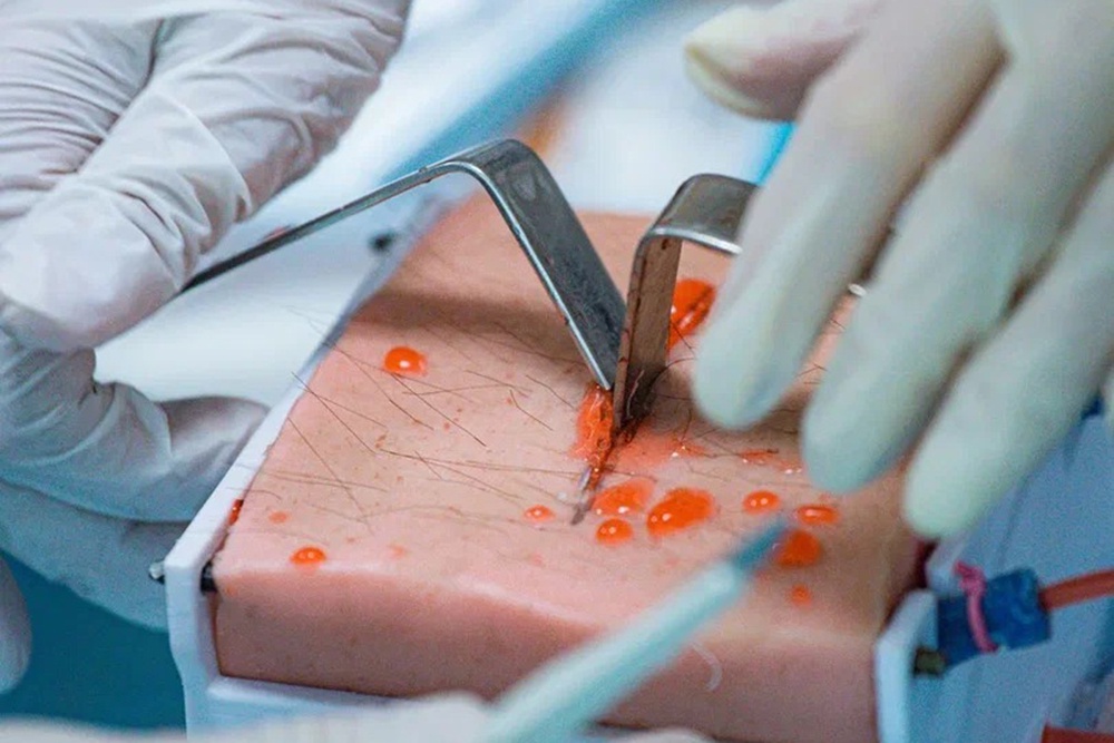 Симуляторы имитируют особенности строения и плотность тканей, где требуется хирургическое вмешательство.