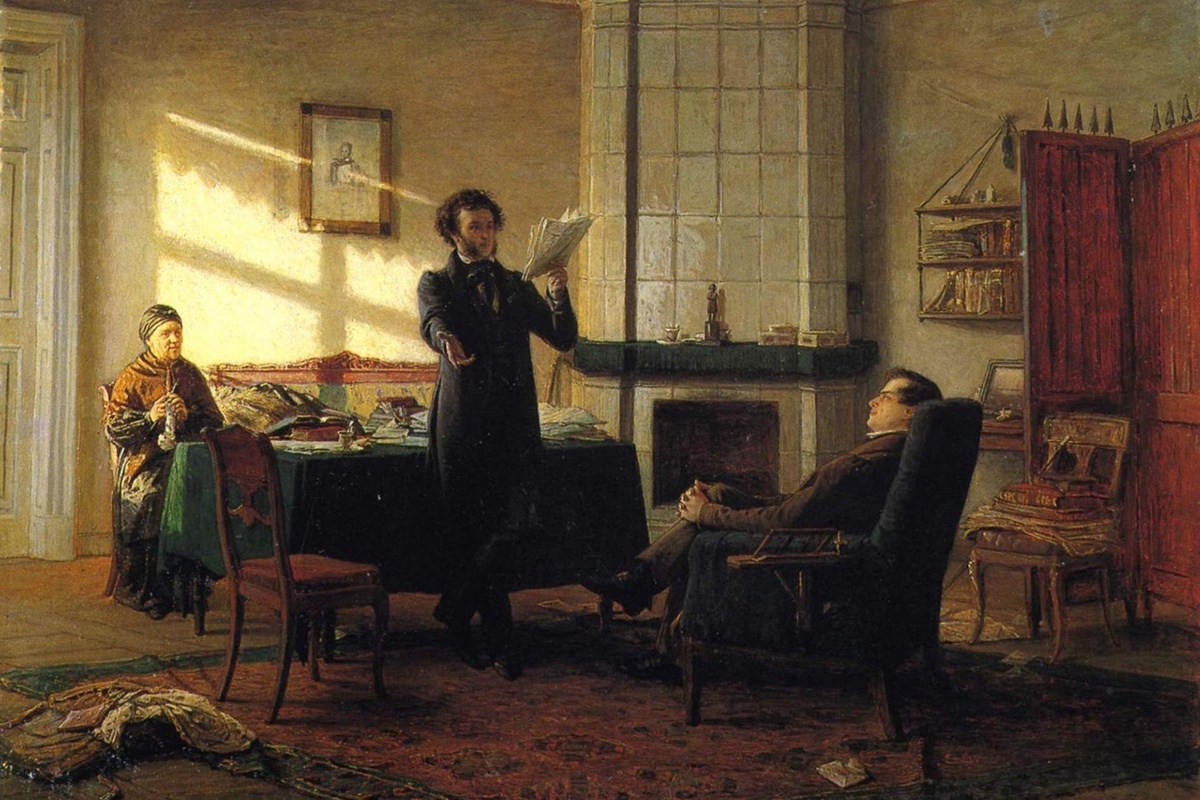 Н. Ге. Александр Сергеевич Пушкин в селе Михайловском. 1875