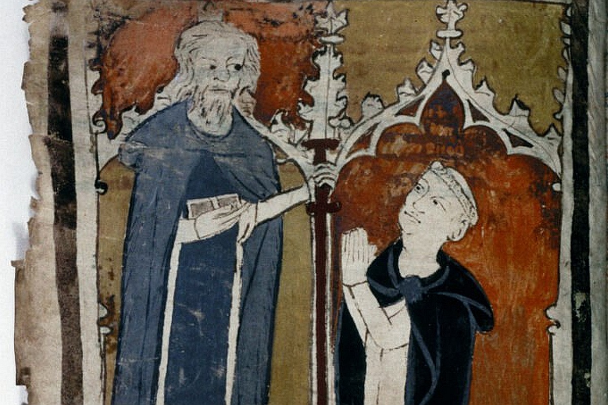 Миниатюра из духовного трактата Emendatio vitae, забытого на 400 лет в библиотеке.