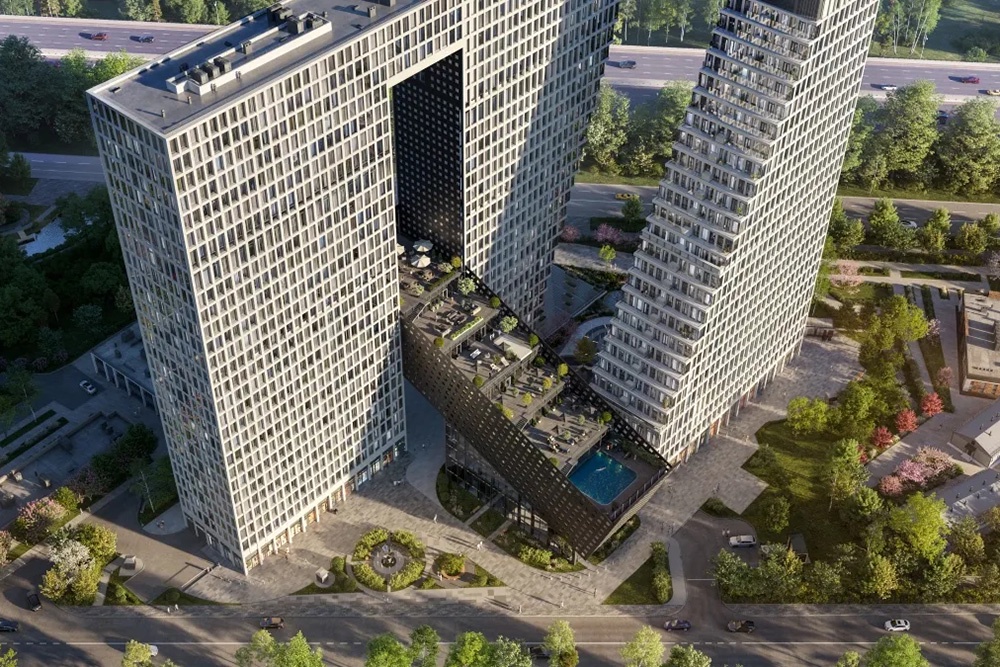 ЖК Emotion, судя по названию, должен вызывать эмоции, и с этой задачей он справляется на ура. Даже в еще не достроенном виде он смотрится эффектно, да и проект впечатляет.