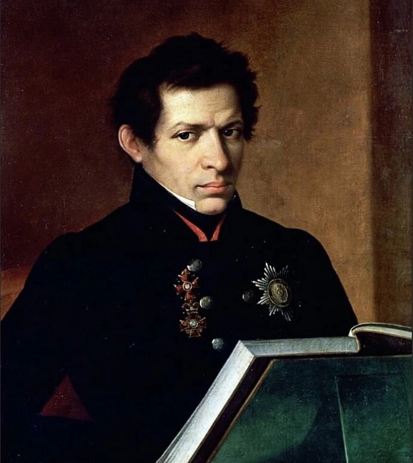 Л. Крюков. Портрет Н.И. Лобачевского. 1843