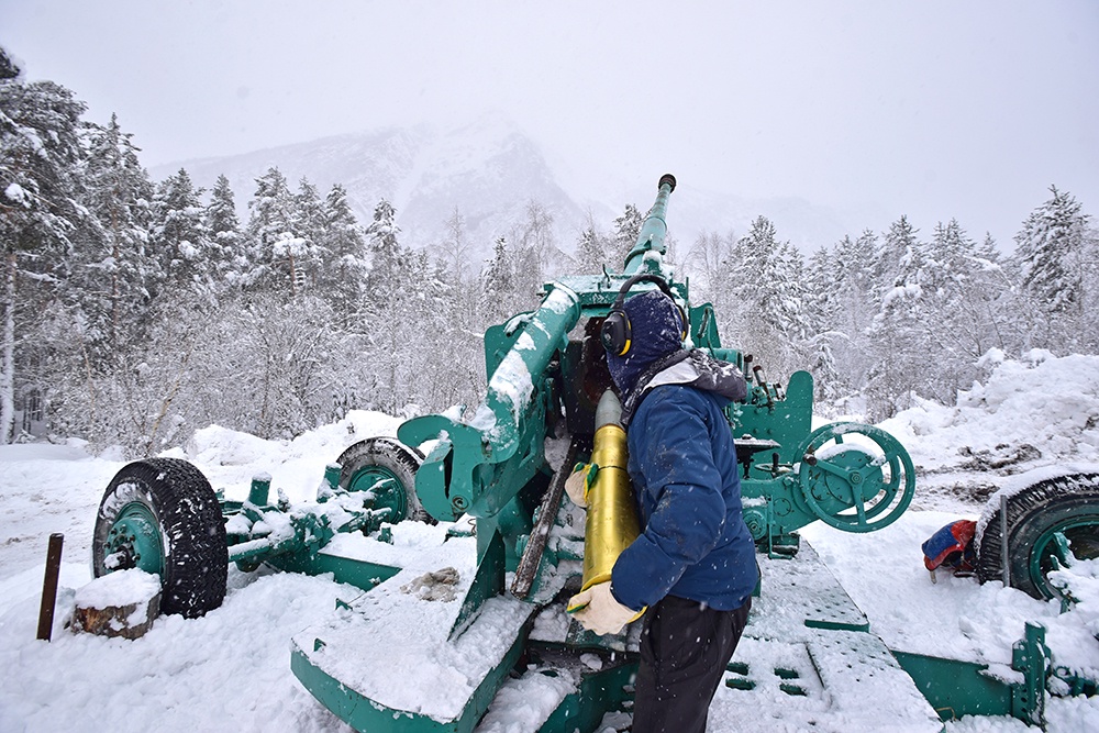 Из таких гаубиц расстреливают склоны для принудительного спуска лавин.