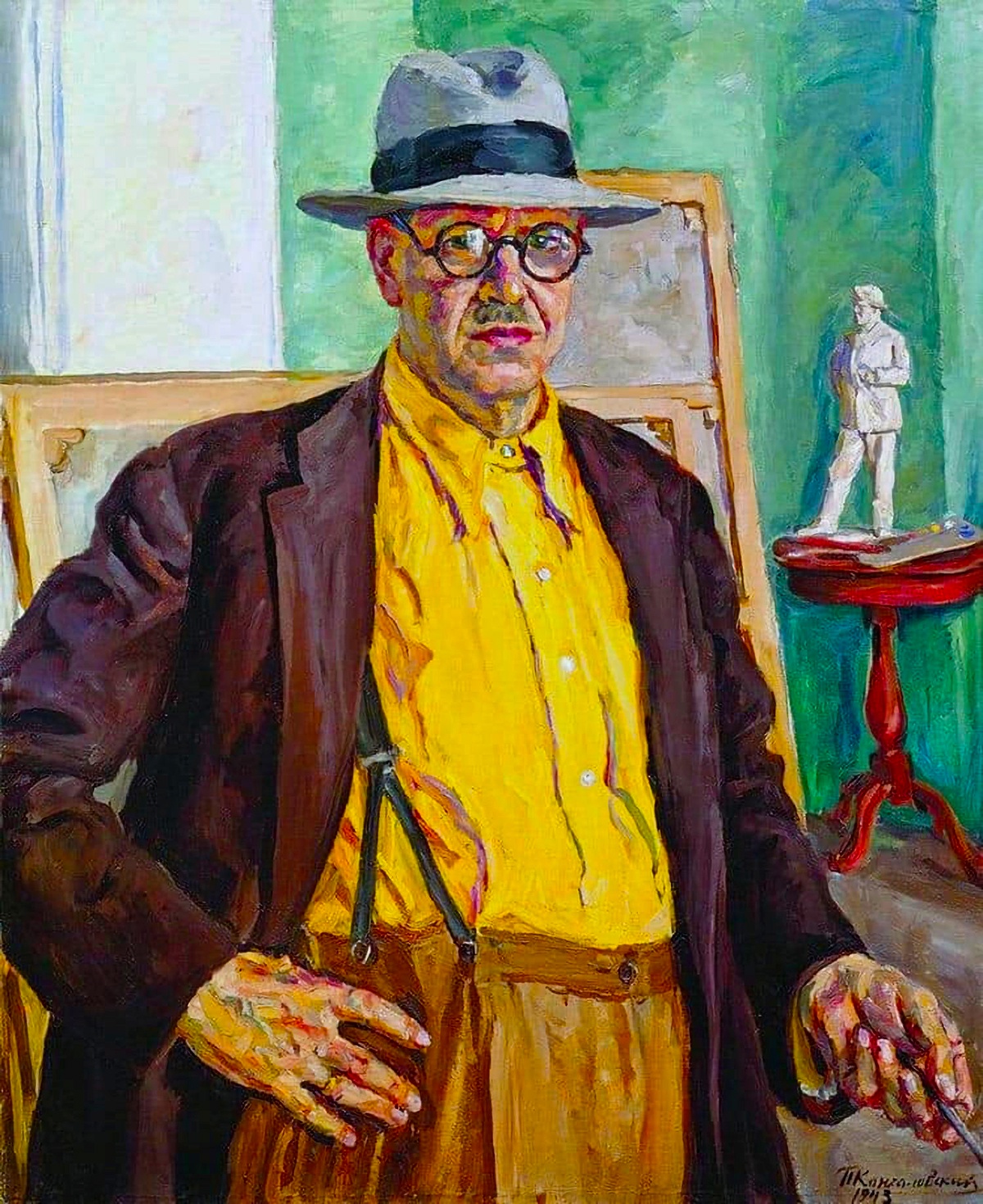 П. Кончаловский. Автопортрет (в желтой рубашке). 1943