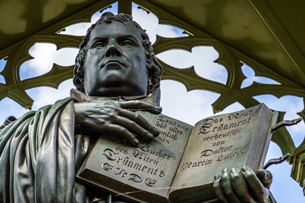Памятник Мартину Лютеру в Виттенберге