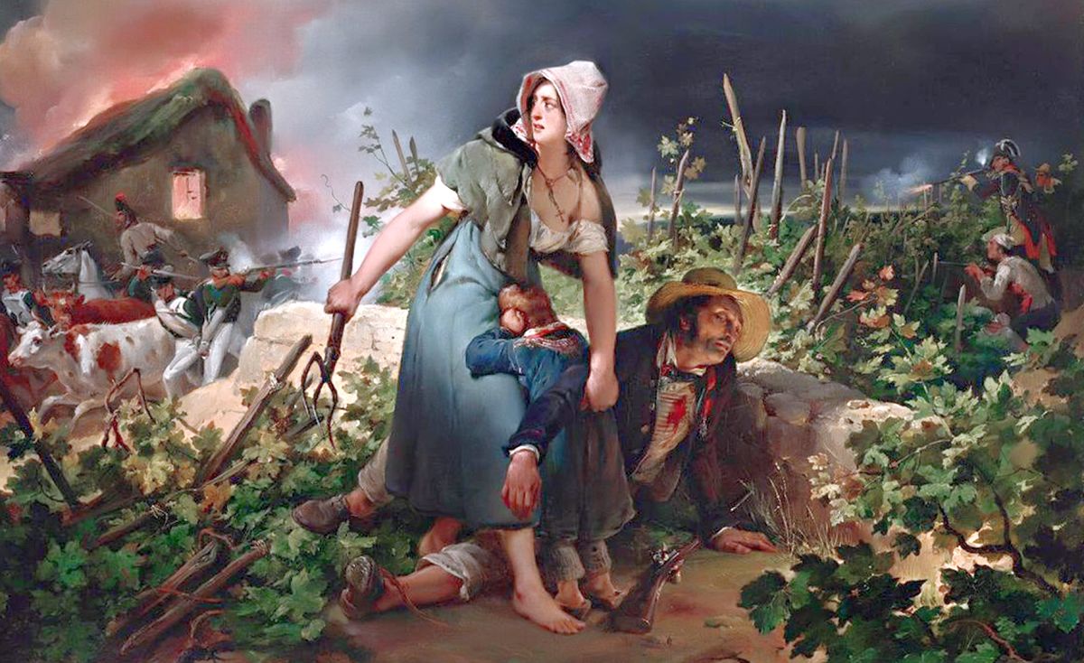 Г. Верне. Сражение между французскими крестьянами и казаками во время французской кампании 1814 г.