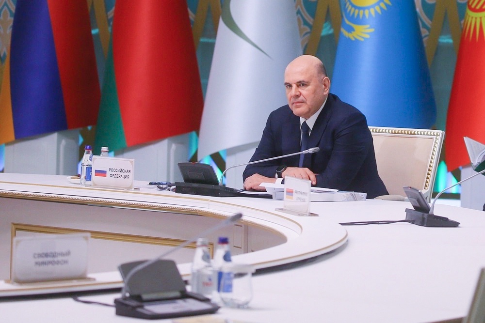 Михаил Мишустин на заседании Евразийского межправительственного совета в узком составе.