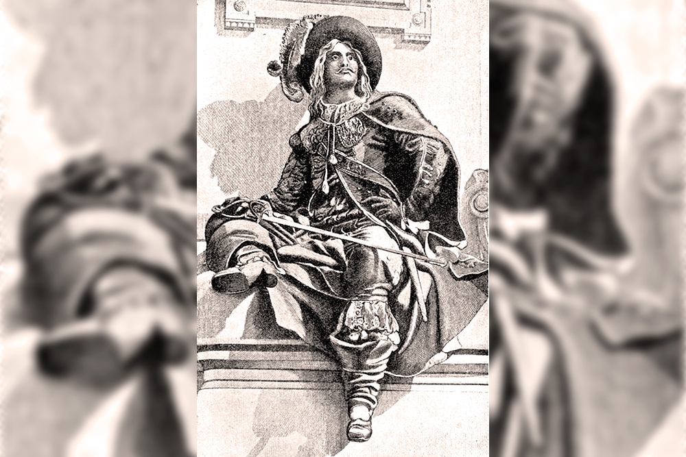 Так д"Артаньяна изобразили на гравюре в 1923 году