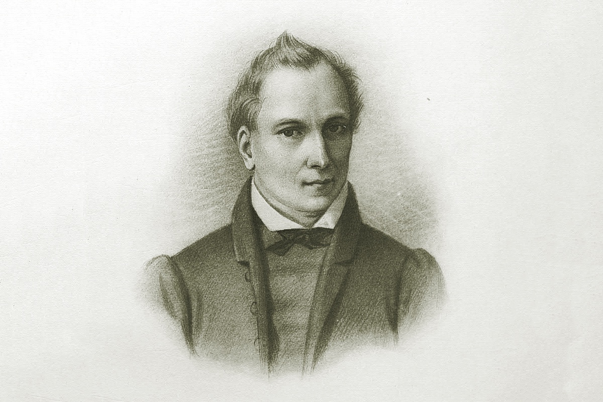 Николай Александрович Бестужев. Из альбома "Декабристы. 86 портретов, вид Петровского завода и 2 бытовых рисунка того времени". 1906