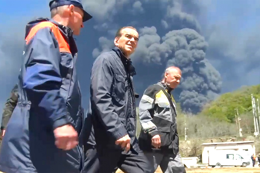 Глава Краснодарского края Вениамин Кондратьев незамедлительно прибыл на место ЧС.