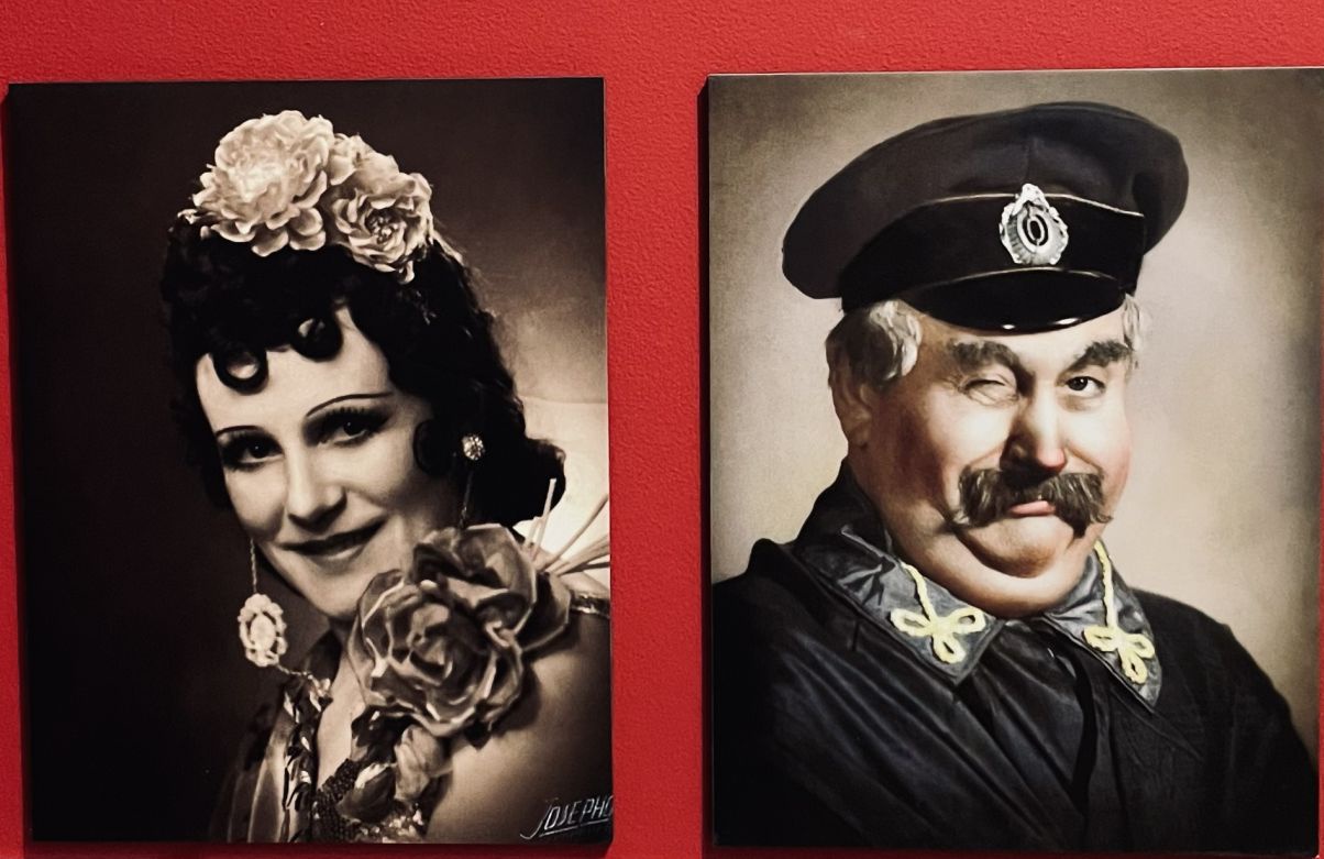 Зинаида Биттнер и Леонид Розен в сценическом гриме.