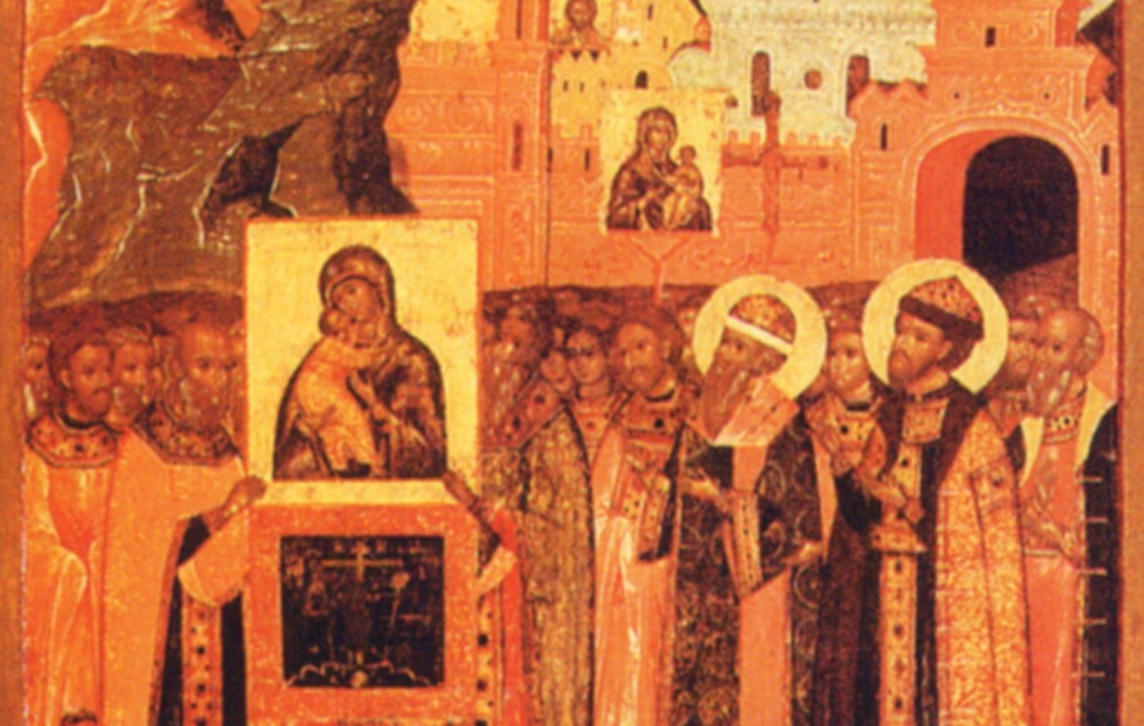 Сретение иконы "Богоматерь Владимирская", XVII в.