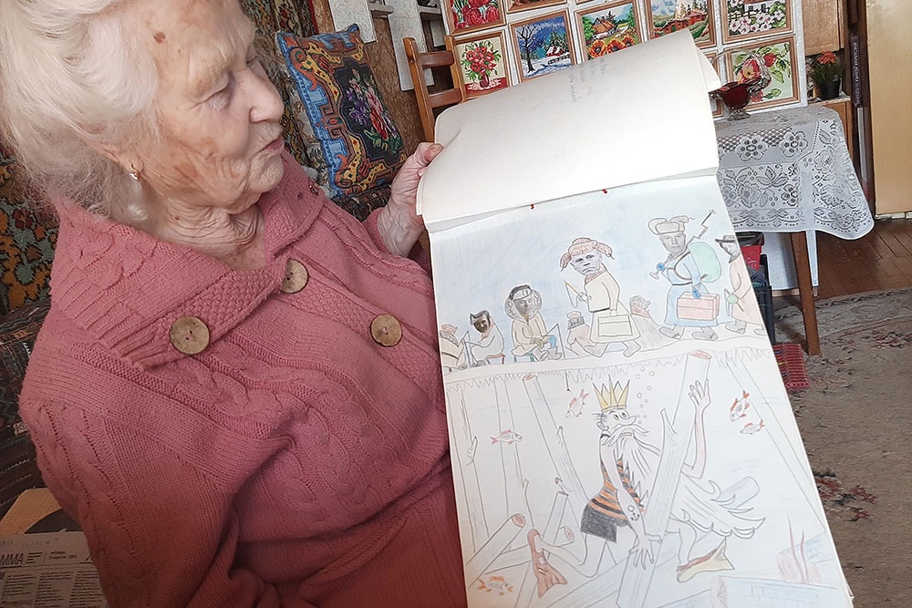 К 70-летию отца Тамара нарисовала альбом.