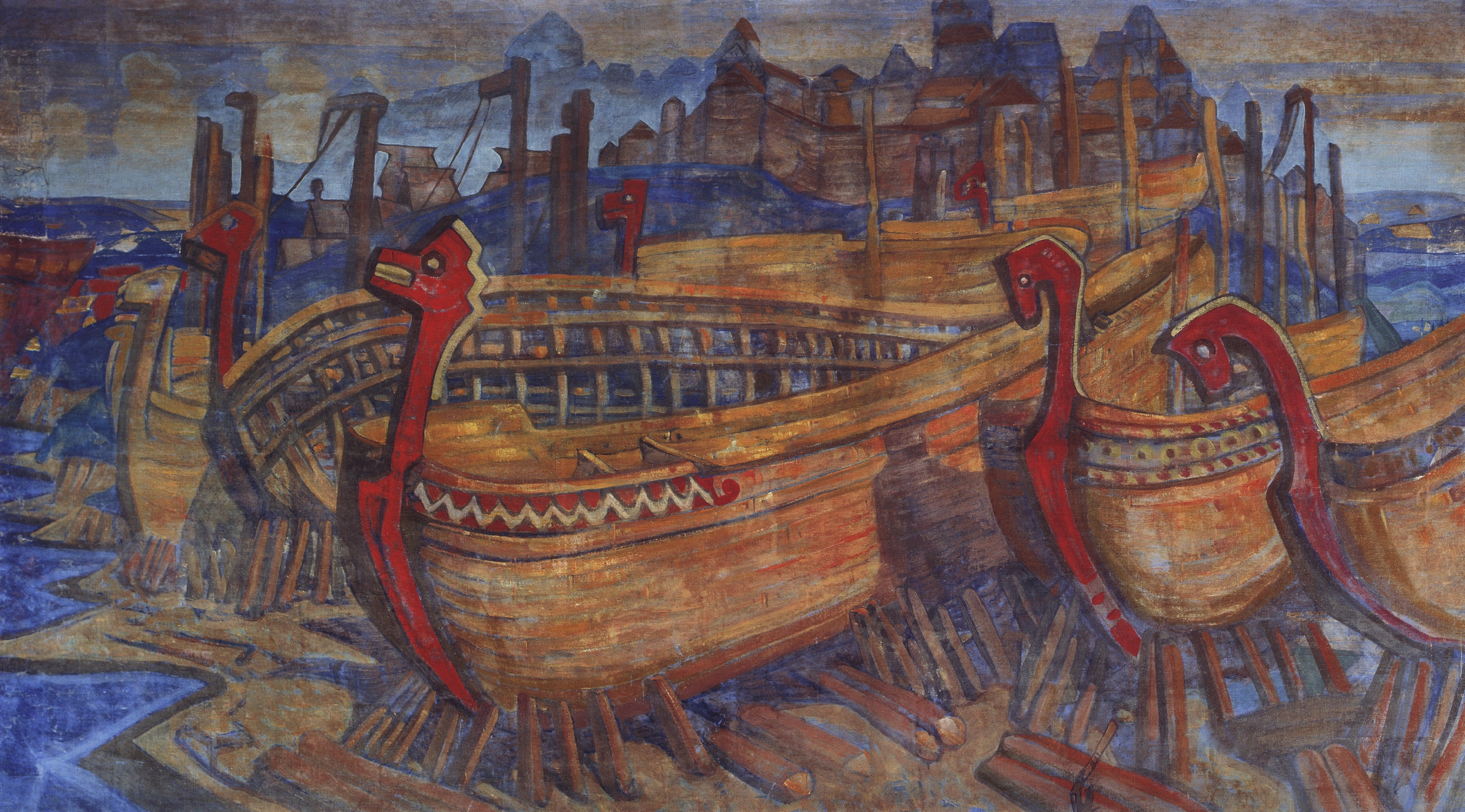 H. К. Рерих. Ладьи. 1903 г. Омский областной музей изобразительных искусств.