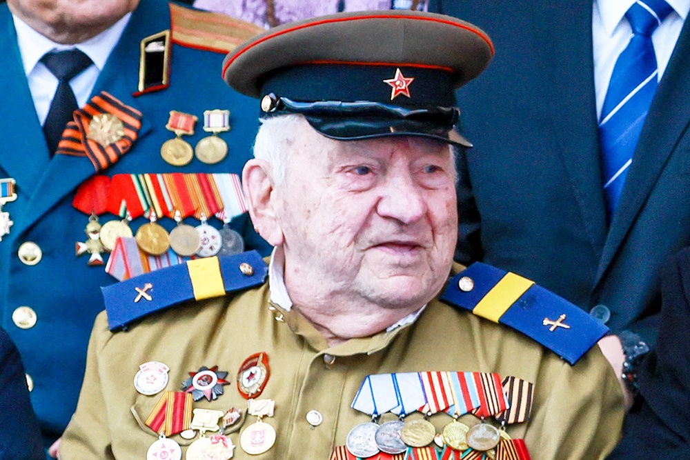 Ветеран Великой Отечественной войны Евгений Алексеевич Знаменский на Параде Победы 9 мая 2025 года